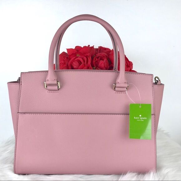 ♥️ NWT KATE SPADE PINK LEATHER SATCHEL ♥️ - Picture 2 of 5
